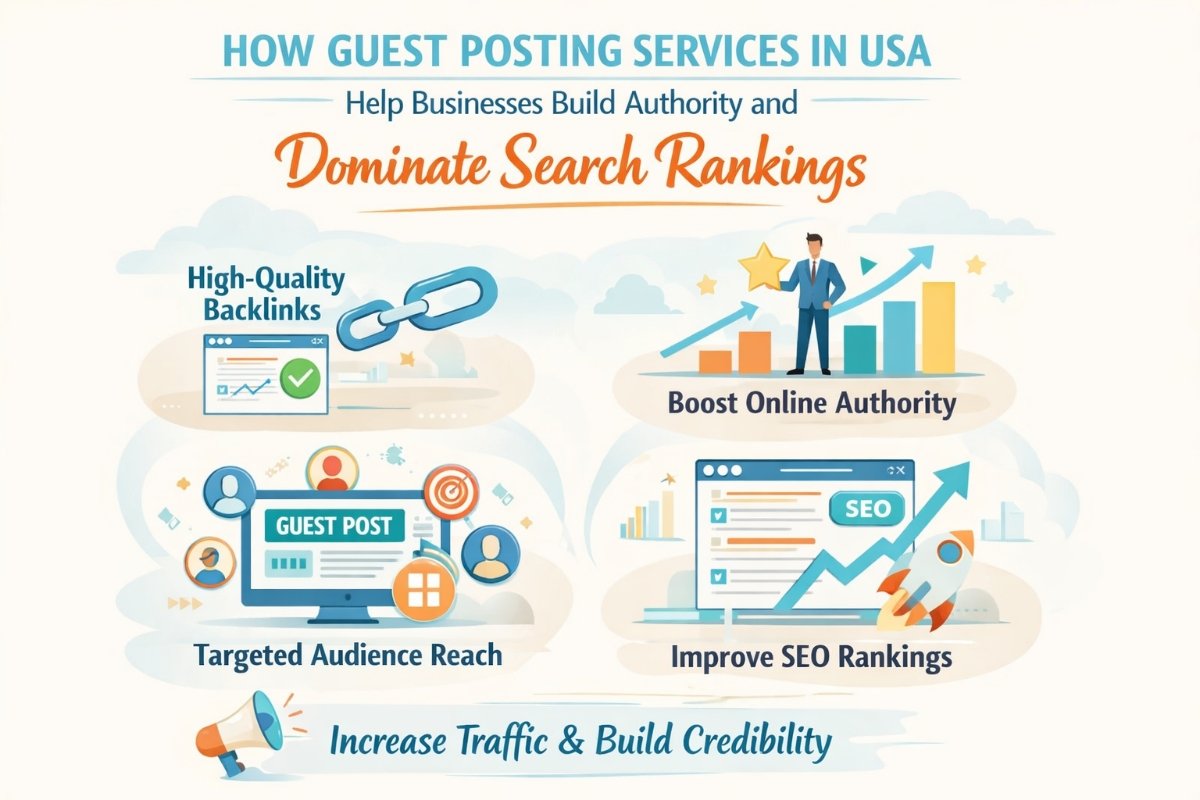 Guest posting services help businesses publish articles on third party websites